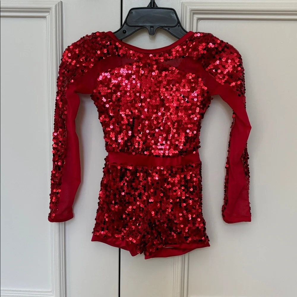 Weissman Love You Like A Love Song Red Sequin Dance Costume